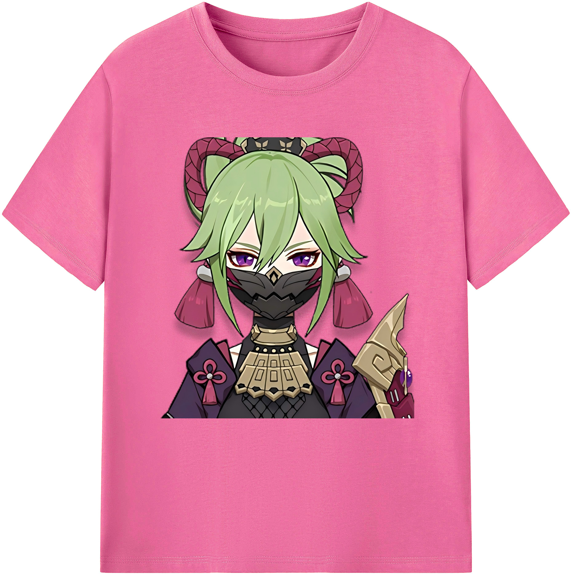 げんし神  久岐忍 くき しのぶ genshin Kuki Shinobu レディースカジュアルプリントTシャツ（綿100％）